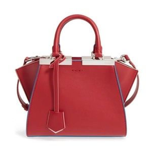 Rare FENDI 'Mini 3Jours' Calfskin Leather Shopper